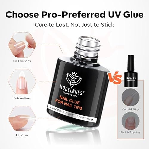 modelones 10-in-One Gel Nail Glue with Nail Dehydrator and Primer for Acrylic Nails Tips/Bloom Gel/Adhesive Bond, Long Lasting Acrylic Nail Supplies thumbnail 6