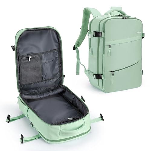 HOMIEE Travel Laptop Backpack, Flight Approved Carry-On 15,6" Laptop Backpack, Travel Luggage Backpack with Charging Port, Green thumbnail 8