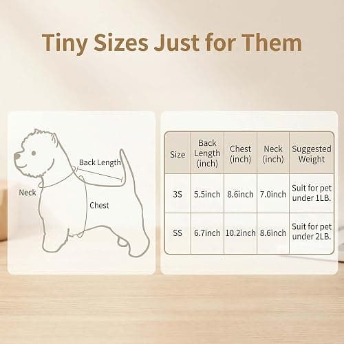 FLAdorepet 3 Packs Teacup Dog Cat XXS Clothes for Chihuahua Yorkie,Winter Warm Fleece Puppy Pet Clothes Sweater Shirt Vest for Mini Newborn Extra Small Dogs (3 Packs, XXS(Pet 1-2LBS)) thumbnail 6