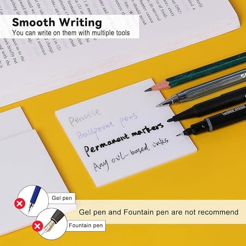 400 Sheets Transparent Sticky Notes, 3x3 inch 8 Pads Clear Sticky Notes, Self-Stick Translucent See Through Post Note Pads for Books Annotation thumbnail 6