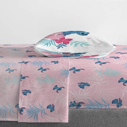 Jay Franco Disney Lilo & Stitch Paradise Dream 5 Piece Twin Bed Set - Includes Reversible Comforter & Sheet Set Bedding - Super Soft Fade Resistant Microfiber (Official Disney Product) thumbnail 4