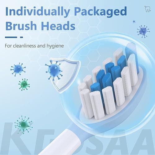Replacement Toothbrush Heads for Philips Sonicare Electric Toothbrush, 2-in-1 Tongue Cleaner, 10 Pack, Ice Blue,Suitable for Philips Sonicare Heads, C2, C1, C3, W1, W2, W3, G1, G2, G3 thumbnail 8
