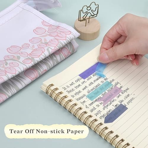 Temiary 1200 Pieces Transparent Sticky Index Tabs, Page Markers for Annotating, Translucent Morandi Arrow Flag Tab for Bookmarks Bible Tabs Notebook School Supplies thumbnail 4