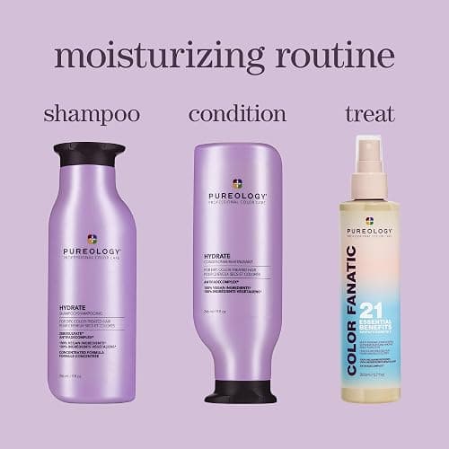 Pureology Hydrate Moisturizing Shampoo & Conditioner Set - For Medium to Thick Dry and Color Treated Hair, Softens and Deeply Hydrates, Sulfate-Free thumbnail 6