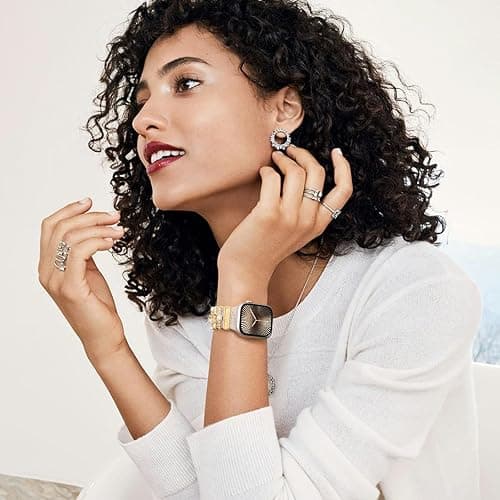 DGege 5pcs Charm Bands Compatible with Apple Watch Bands for Women 40mm 38mm 41mm 44mm 42mm 45mm 46mm 49mm,Soft Silicone Decorative Ring Loops Strap for iWatch Series 11/10 9 8 7 6 5 4 3 2 1 SE/Ulta thumbnail 8