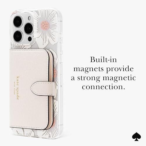 kate spade new york Morgan Magnetic Phone Wallet/Card Holder - Compatible with MagSafe Phones and Cases - Cream thumbnail 5
