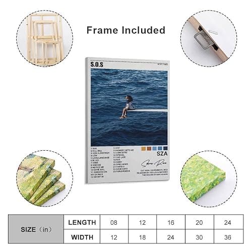 Sza Sos Jenna Ortega Poster Canvas Wall Art Decoration Prints for Living Room Home Bedroom Decor Painting08x12inch(20x30cm) thumbnail 3
