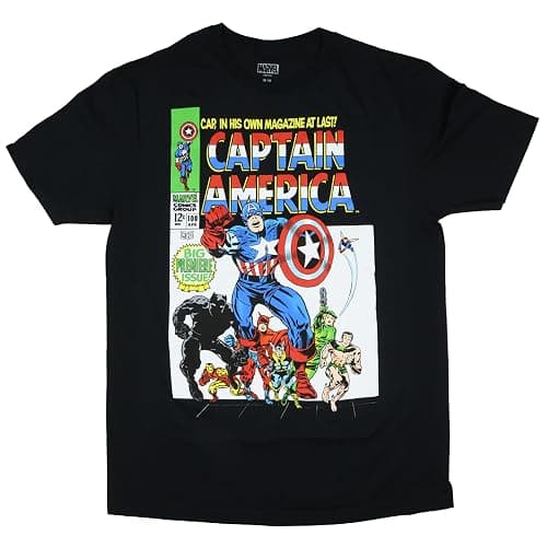 Marvel Comics Captain America 100 Premiere Silver Age Short Sleeve Shirt Men's Adult Graphic Print Tee - Image 1