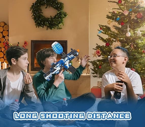 Electric Gel Ball Blaster, High Speed Automatic Splatter Ball Blaster with 60000+bullet and Goggles, Rechargeable Splatter Ball Toys for Outdoor Activities Shooting Game Party Favors，water bullet. thumbnail 2