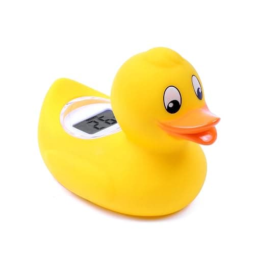 TensCare Digi Duckling Digital Water LCD Thermometer and Baby Bath Time Toy, yellow , Pack of 1 - Image 1