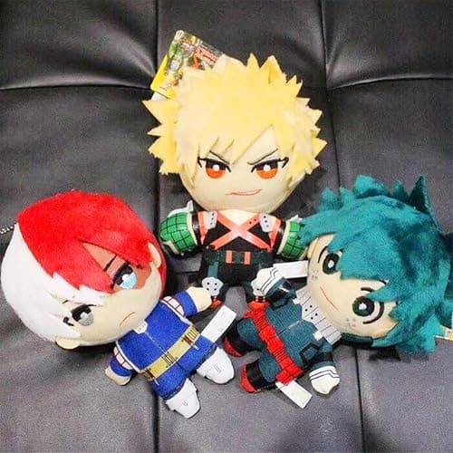 YLQANONG MHA Midoriya Izuku Anime Pillow Figure Pendant Todoroki Shouto Soft Pillow Cushion MHA Anime Figures 5.91IN thumbnail 2