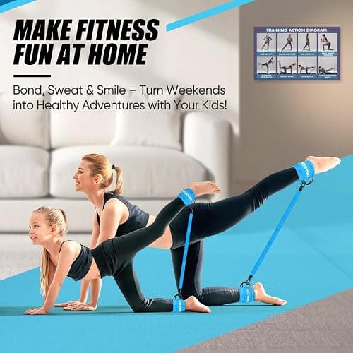 KUZARO Ankle Resistance Bands with Cuffs, Ankle Weights Bands for Working Out, Women Leg and Glutes Workout Equipment, Exercise Bands for Kickbacks, Butt and Booty Trainer, Home Gym Fitness Equipment thumbnail 7