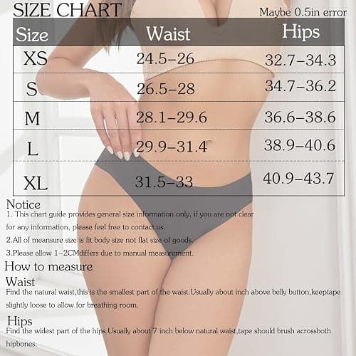 OJCNBV Seamless Underwear for Women No Show Panties Invisibles Briefs Soft Stretch Bikini Underwears 6 Pack thumbnail 4