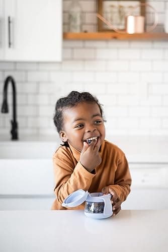 Ubbi Tweat No Spill Snack Container for Kids, BPA-Free, Toddler Snack Container, Sage & Blue thumbnail 2