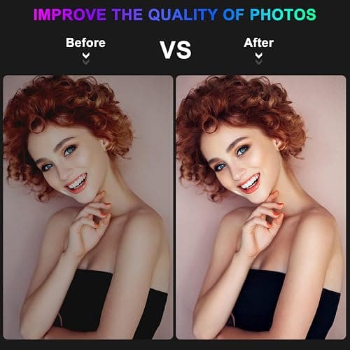 STALLY 10.2" Ring Light with Stand, 75" Tall Ring Light with Phone Holder and Wireless Remote, 12 Dimming Levels, 32 Color Modes Selfie Light Tripod for iPhone, Live Stream, Makeup, YouTube, TikTok thumbnail 4