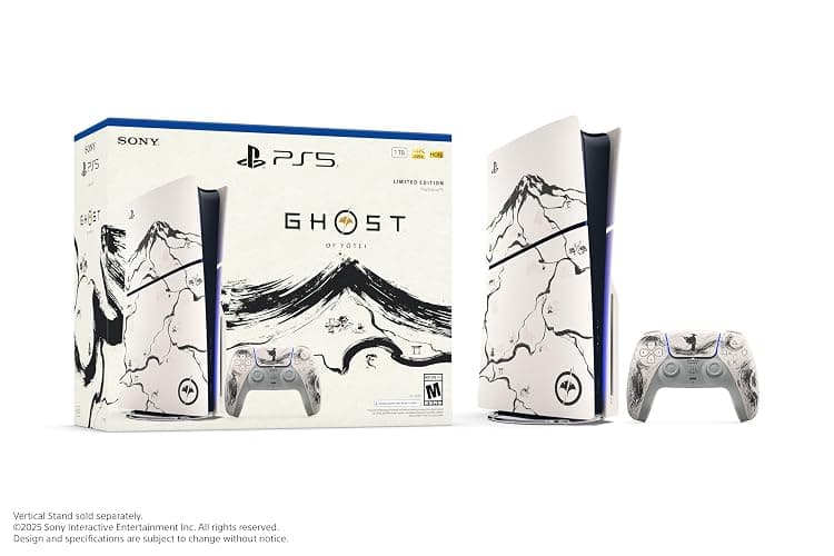 PlayStation 5 Console – Ghost of Yōtei Black Limited Edition Bundle ​(slim) EN Version thumbnail 5