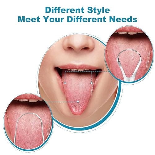 3 PCS Metal Tongue Scraper, Tongue Scrapers for Adults, Stainless Steel Tounge Scrappers, Tounge Scraper, Portable Tongue Scrappers YLYL thumbnail 6
