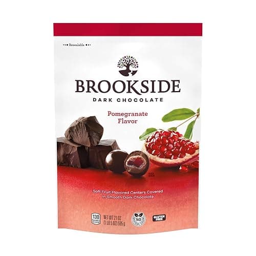 BROOKSIDE Dark Chocolate and Pomegranate Flavored Snacking Chocolate Bag, 21 oz thumbnail 4