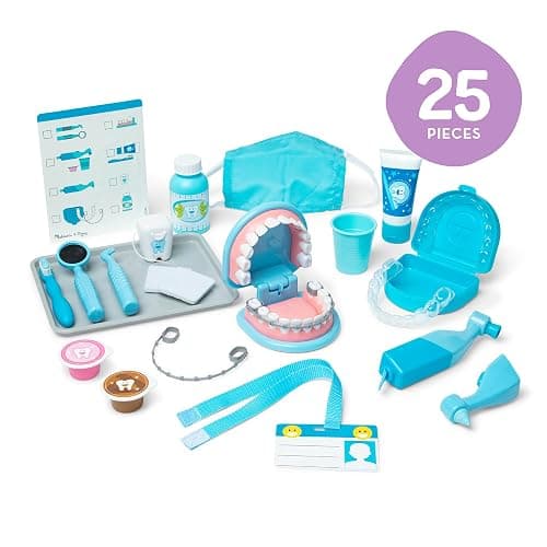 Melissa & Doug Super Smile Dentist Play Set, 25-Piece Dentist Kit with Oversized Teeth, Large Tools & Accessories, Kids Toys for Girls & Boys 3+ thumbnail 4
