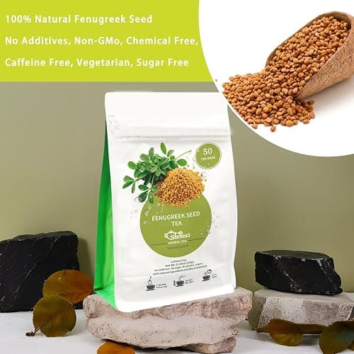 Samcci - Fenugreek Seed Tea Bags, 50 Teabags, 3g/bag - Natural Healthy Fenugreek Methi Seeds Herbal Tea - Non-GMO - Caffeine-free - Support Digestion & Improve Heart Health thumbnail 3