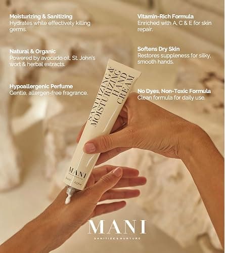 Mani Sɑnitizing and Moisturizing Hand Cream Set for Women - 2 Pc 1.69oz Moisturizing Hand Cream, Sɑnitizing thumbnail 2