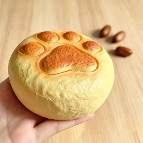 Squishy Toys, Cute Squeeze Bread Toast Cat Paw Sqweezy Slow Rising, Soft Squishies Party Favors for Anxiety Stress Relief, Original Sensory Fidget Novelty Relax Toy and Gift for Adults-Paw thumbnail 5