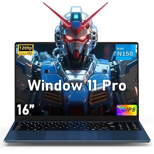 16 Inch Laptop Computer, Gaming Laptop 2025, 16GB RAM 1TB SSD, N150 Processor(Up to 3.6GHz), FHD 1920 * 1200, 180° Open, Backlit, BT4 WIFI5, Windows 11 Pro, 6000mAh/46.2Wh, Premium Navy - Image 1