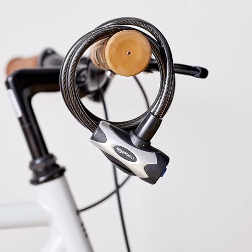 Amazon Basics Weather Resistant Bike Security Cable Lock, 70 inches Length, 8mm Diameter, Black thumbnail 4