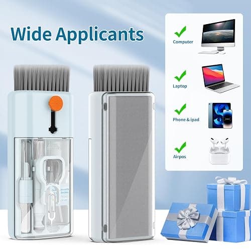 CleaniKu Keyboard Cleaner Laptop Cleaning Kit - 12 in 1 Computer Tech Cleaning Brush, Electronic Screen Cleaner with Multi-Function Cleaning Pen for MacBook, Tablet, iPhone, Earbuds, Camera, Lens thumbnail 7