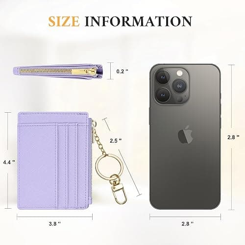 Sodsay Card Case Slim Front Pocket Wallet for Women Credit Card Holder with Keychain | Slim, Credit Card Holder, Front Pocket, with Keychain thumbnail 7
