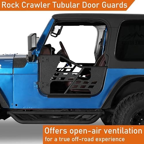 Hooke Road Wrangler TJ Tube Half Doors Offroad Tubular Trail Doors Guards for 1997-2006 Jeep Wrangler TJ Sahara Sport thumbnail 2