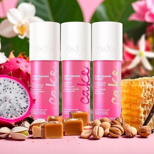 Cake Beauty Hair & Body Mist, The Finishing Touch - Infused with Vitamin E & Argan Oil - Pistachio & Salted Caramel Scent - For All Skin & Hair Types - 6.8 Fl Oz / 200 mL thumbnail 4