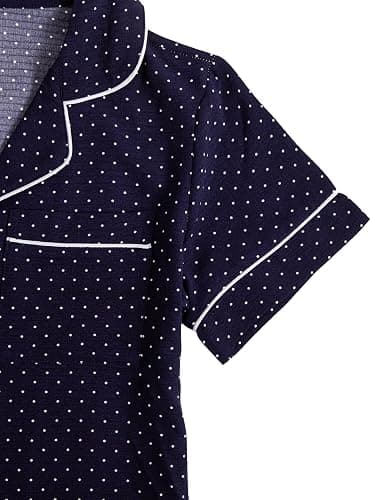 Verdusa Women's 2 Piece Pajama Sets Lightweight Fall Pajamas Cute Pj Set Button Shirt with Shorts Lounge Pjs thumbnail 5