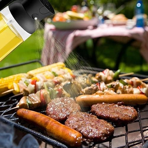 Oil Spray Bottle, 600ML Oil Sprayer for Cooking, 2 in 1 Premium Olive Oil Dispenser Bottle, Glass Oil Dispenser and Oil Sprayer, for Air Fryer, Baking, Grilling thumbnail 7