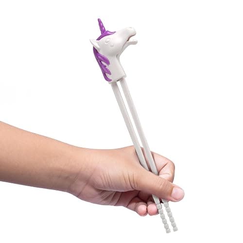 Genuine Fred MUNCHTIME Unicorn Chopsticks for Kids, Purple and White, Reusable Beginner Chopsticks with Animated Interactive Design, Fun Gift and Picky Eater Solution thumbnail 4