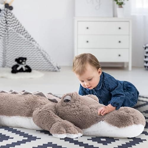 MorisMos Giant Alligator Stuffed Animal, 45 inch Soft Large Alligator Plush Toy, Big Stuffed Crocodile Gifts for Kids Boys Girls thumbnail 3