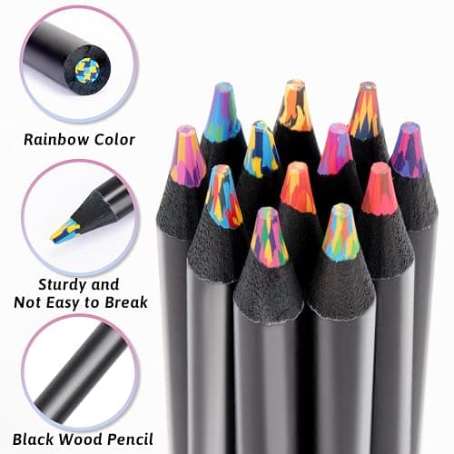 Yangmei Stocking Stuffers, Stocking Stuffers for Teen Girls,12 Rainbow Colored Pencils, Teen Girl Gifts Trendy Stuff, Art Supplies for Kids 9-12, Gifts for 5-12 Year Old Girl, Arts and Crafts for Kids thumbnail 5