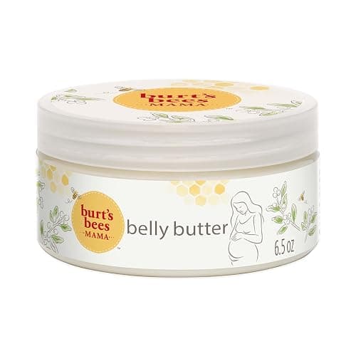 Burt's Bees Mama Belly Butter Stretch Mark Cream for Pregnancy Massages Body & Reduces Scar Appearance, Prenatal & Postnatal Tummy Skin Care, Shea Butter & Vitamin E Rich Formula, 6.5 Oz Tub - Image 1