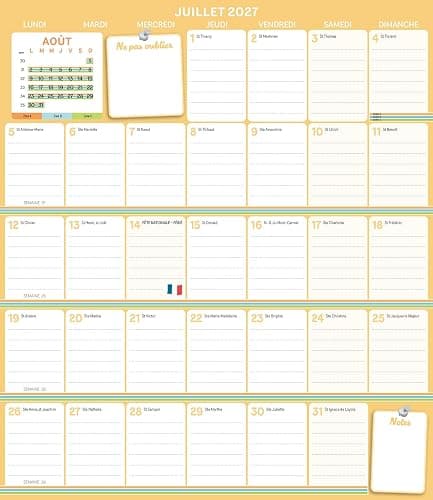Frigobloc Mensuel 2027 - Calendrier organiseur familial (de sept. 2026 à déc. 2027) thumbnail 4