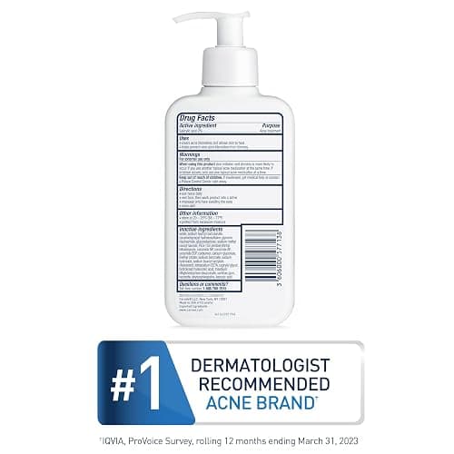 CeraVe Acne Control Cleanser, 2% Salicylic Acid Treatment Formulated With Niacinamide + Ceramides + Oil Absorbing Clay, Gentle Face Wash Helps Clear & Prevent Acne, Fragrance Free, 16 Ounce thumbnail 7