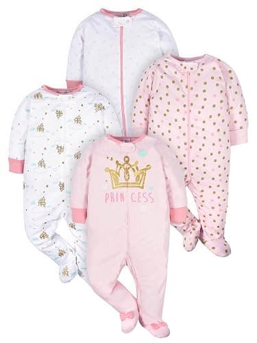 Gerber Baby Girls 4-Pack Sleep 'N Play Footie - Image 1
