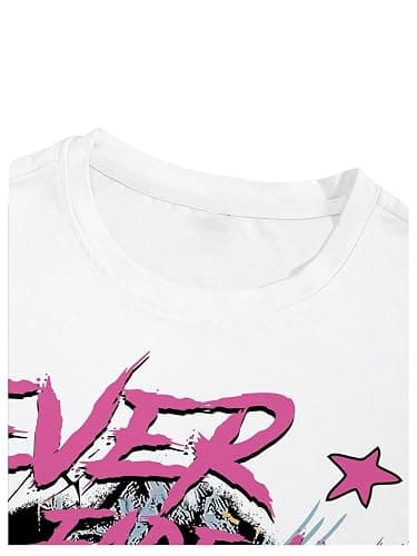 SOLY HUX Men's Graphic Tees Y2K Baggy Shirts Unisex Oversized Tshirts Figure Print 90s Vintage Streetwear Tops thumbnail 5