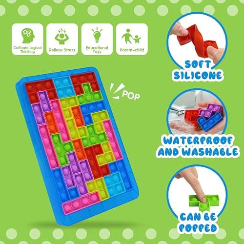 Games for 4 5 6 7 Year Olds Boys Girls, Toddlers Educational Toys for 3-4-5-6 Year Old Girl Boy Gifts-IQ Puzzle Travel Game for Kids Age 3-8 Year Old Birthday Presents Popit Fidget Toy for Kid Adults thumbnail 3