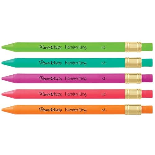 Paper Mate Handwriting Triangular Mechanical Pencil Set with Lead & Eraser Refills, 1.3mm, School Supplies, Office Supplies, Sketching Pencils, Drafting Pencil, Fun Barrel Colors, 8 Count (Pack of 2) thumbnail 5