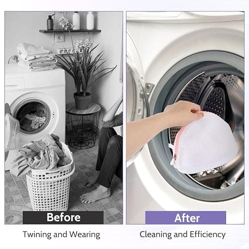 Giantree 3 Pcs Bra Washing Bags, Mesh Wash Bag for Bras with Zipper, Large Bra Washing Bags for Laundry, Bra Laundry Bags for Washing Machine Women Lingerie Bags Wash for Washing Delicates thumbnail 5