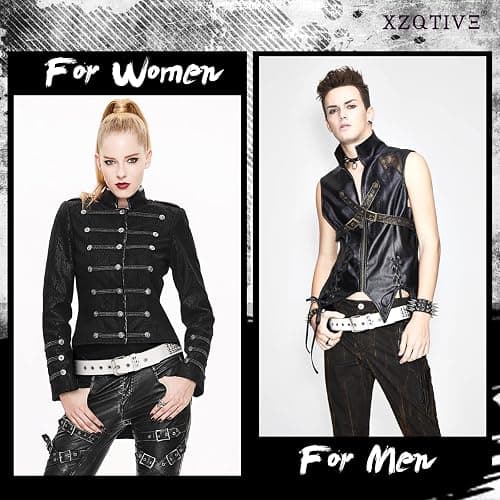 XZQTIVE Studded Belt Metal Punk Rock Rivet Belts for Women/Men Punk Leather Belt Gothic Belt Accessories for Jeans Pants thumbnail 5