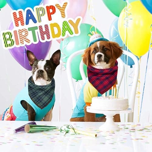 Christmas Dog Bandanas, 6PCS Plaid Holiday Dog Bandanas for Boy Girl, Washable Reversible Cotton Bibs Scarf, Adjustable Square Pet Kerchief Birthday Christmas Gift for Small to Large Dogs Puppy Cats thumbnail 8