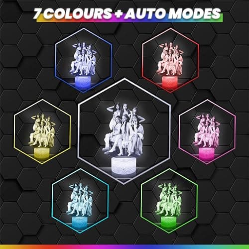 Lampephoto.fr - 3D Lamp Kats Eye K-Pop Multinational Music Group Touch Night Light Led, 3D Hologram Effect, Christmas Birthday Gift Idea for Men and Women, Bedroom Decoration Object TOP thumbnail 5