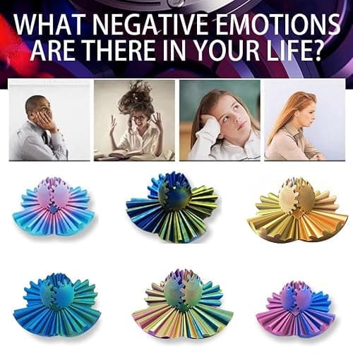 Gear Ball, 4.2in 3D Printed Gear Ball Spin Ball Cube Fidget Toys, Gear Sphere, Gear Ball Fidget Toy, Stress Ball, GearSphere Desk Toy, Fidget Balls, Gear Toy for Anxiety Relaxing (Laser Green Blue) thumbnail 5