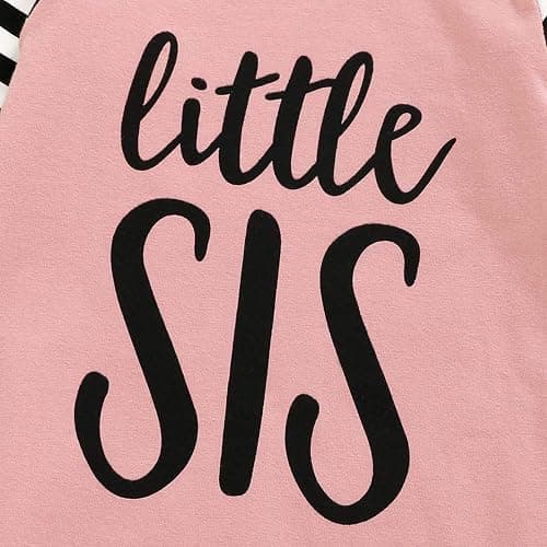 AMAWMW Newborn Baby Girl Little Sister Sleeper Gown Stripe Long Sleeve Nightgown Pajamas Gifts Stuff Essential Outfit thumbnail 7